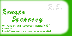 renato szepessy business card